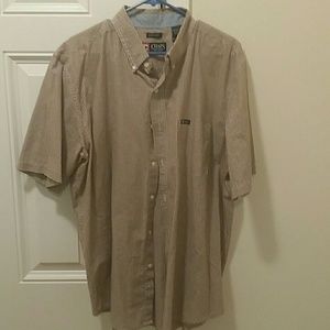 Brown and White Collar Shirt